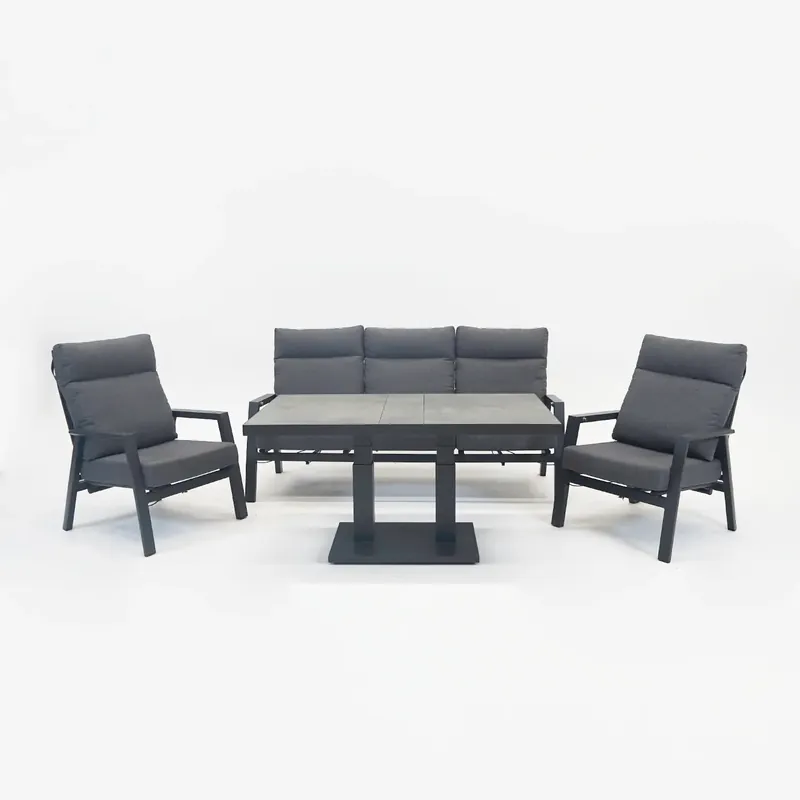 Aanbieding Loungeset Ohio antraciet met Murcia loungetafel