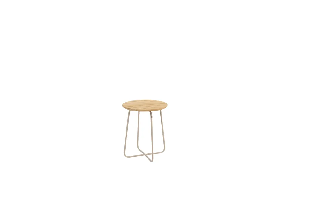 Beste Prijs Verdi bijzettafel teak 45 cm. Ø (H 55) latte