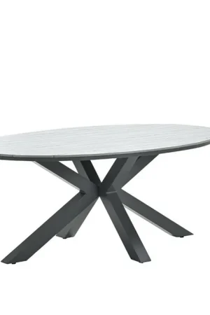 Edison tafel 180x115xH75 cm black/grey teak Tijdelijk Beschikbaar