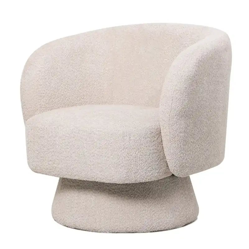 Fauteuil Esmee in stof Bouclé zand Dagaanbieding
