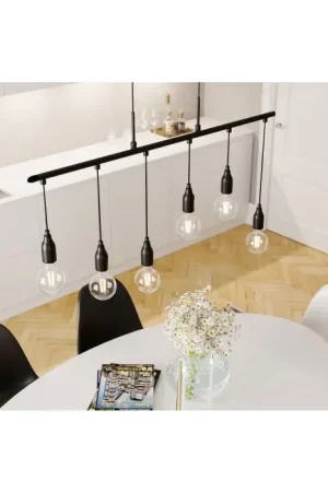 By Rydens Skyline Hanger Zwart, 6-lichts Direct Beschikbaar