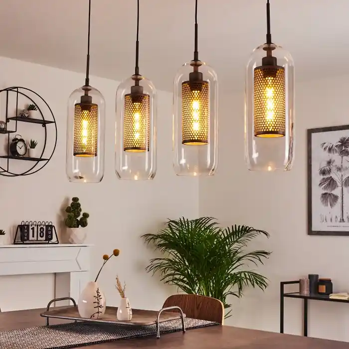 Gereduceerde Prijs Crucible Hanglamp Grijs, Zwart, 4-lichts