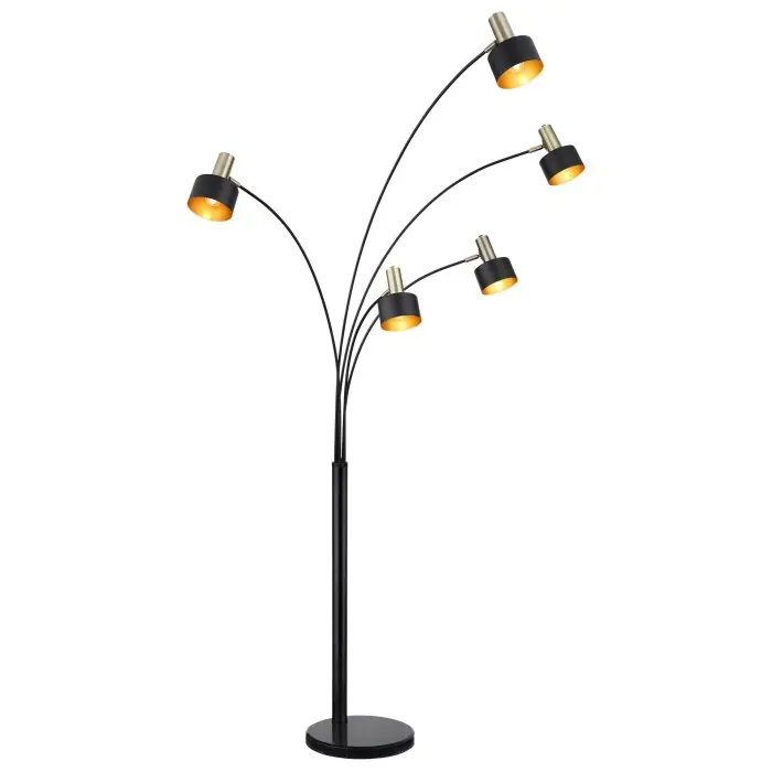 Nieuw Globo SWINNI Staande lamp Zwart, 5-lichts