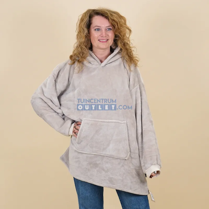 Oversized Fleece Hoodie Chateau Grey Grijs Lichtgrijs Unique Living Alleen Vandaag