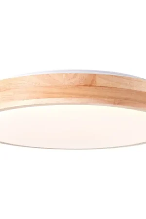 Actieprijs Brilliant Slimline Plafondlamp LED Hout licht, Wit, 1-licht