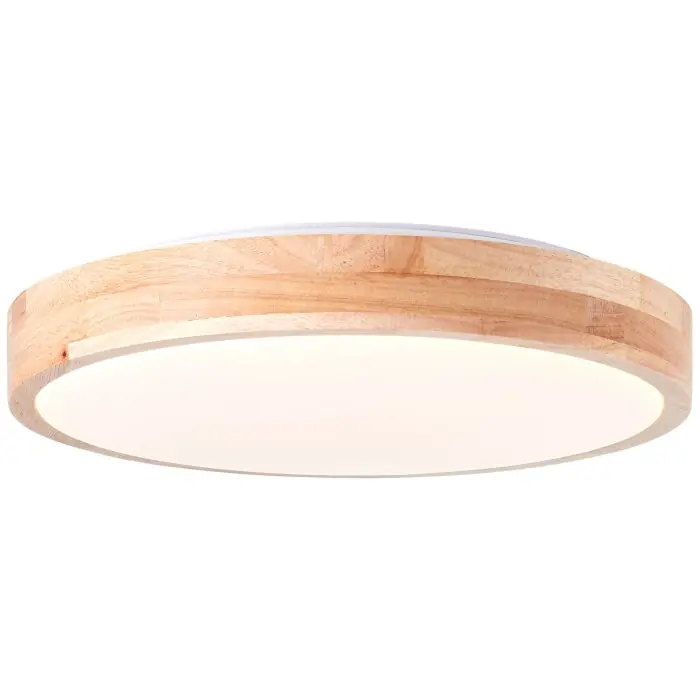 Actieprijs Brilliant Slimline Plafondlamp LED Hout licht, Wit, 1-licht
