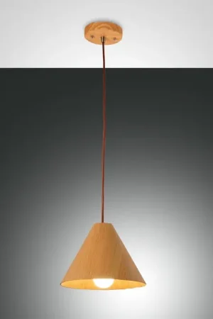 Aanbieding Fabas Luce Esino Hanglamp Hout licht, 1-licht