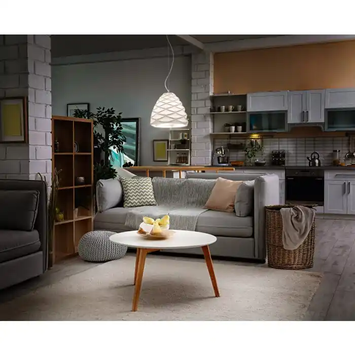 Fabas Luce Duchessa Hanglamp Wit, 1-licht Flitsaanbieding