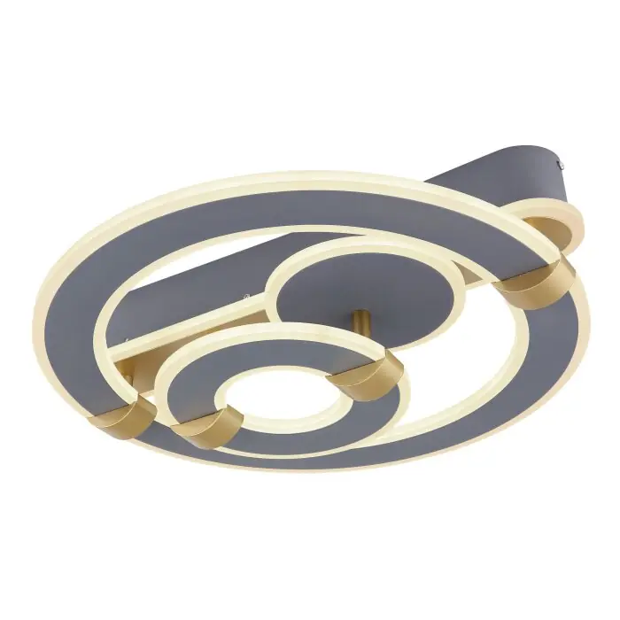 Hete Deal Globo MARGY Plafondlamp LED Goud, Grijs, 1-licht, Afstandsbediening