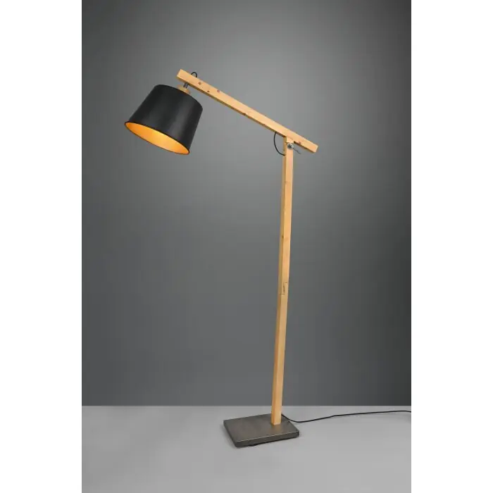 Trio Harris Staande lamp Zwart, 1-licht Direct Verzonden