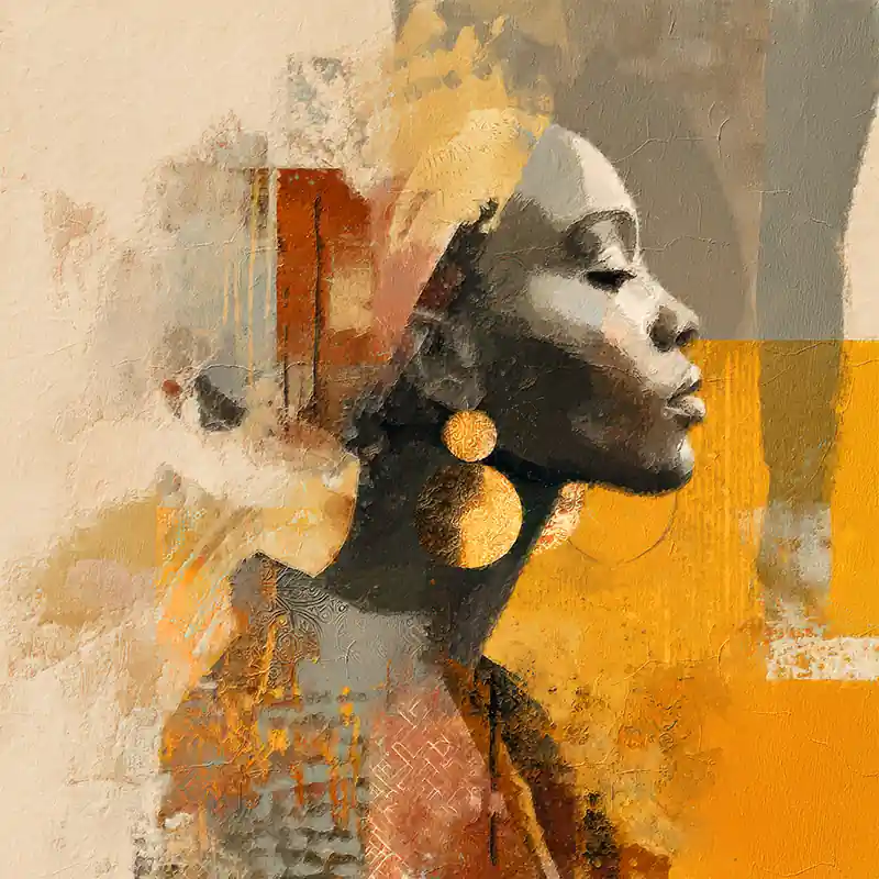 Actieprijs Afrikaanse Vrouw Abstract