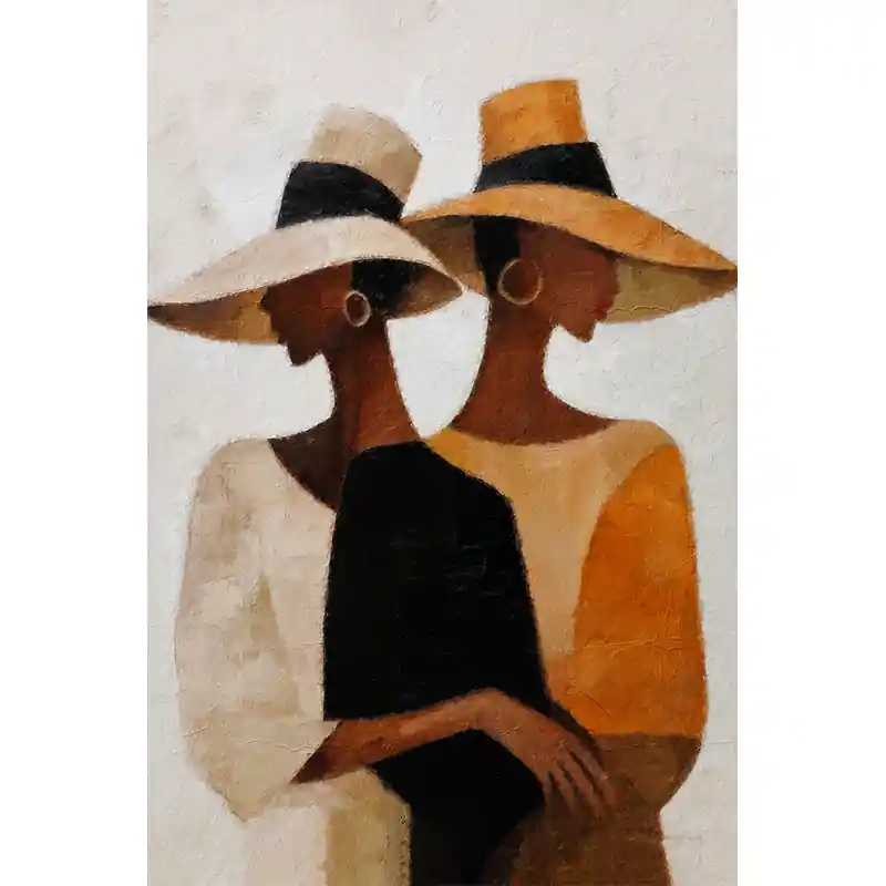 Portret Twee Vrouwen Gereduceerde Prijs