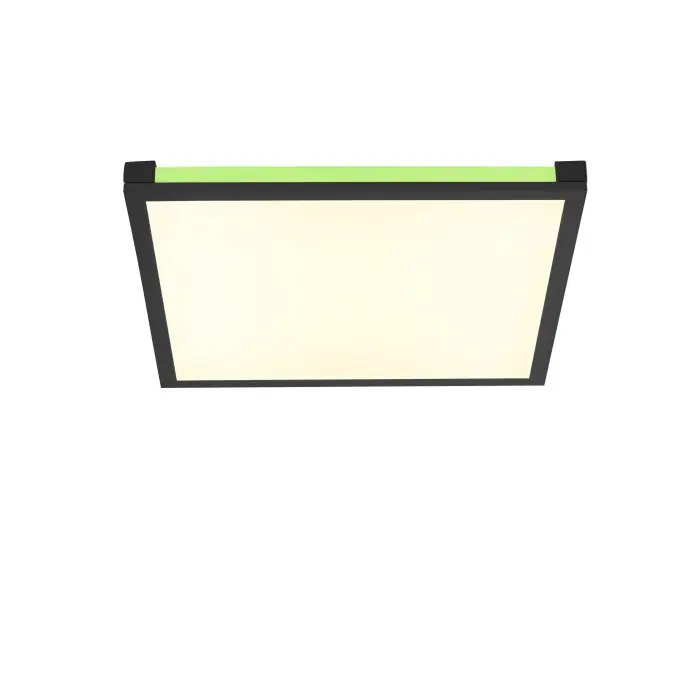 Lage Prijs Leuchten-Direkt MARIO Plafondlamp LED Zwart, 1-licht, Afstandsbediening, Kleurwisselaar