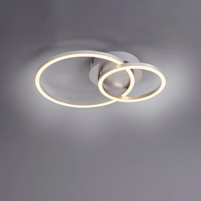 Leuchten-Direkt IVANKA Plafondlamp LED Staal geborsteld, 1-licht Snelle Levering