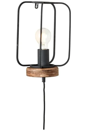 Actieprijs Brilliant-Leuchten Tosh Muurlamp Hout donker, 1-licht