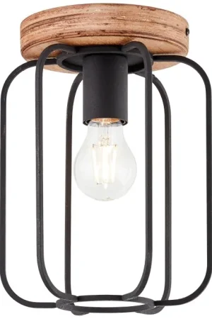 Alleen Vandaag Brilliant-Leuchten Tosh Plafondlamp Hout donker, 1-licht