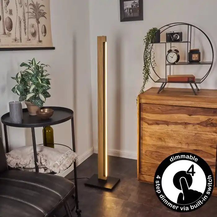 Koop Vandaag Inzino Staande lamp LED Natuurlijke kleuren, Zwart, 1-licht