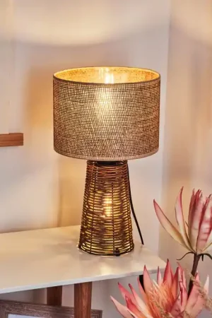 Balifoudray Tafellamp Natuurlijke kleuren, Zwart, 1-licht Gecertificeerd