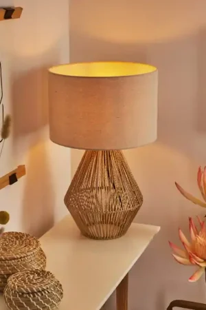 Actieprijs Canot Tafellamp Bruin, Natuurlijke kleuren, 1-licht
