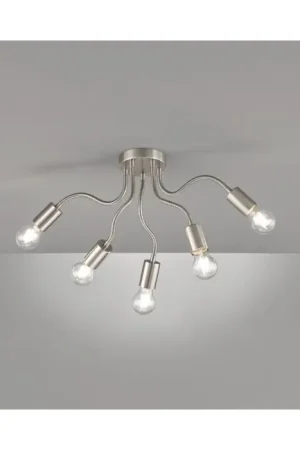 FHL-easy Bree Plafondlamp Nikkel mat, 5-lichts Dagaanbieding