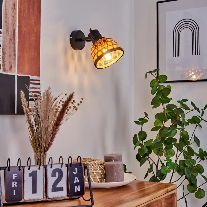 Aeschi Muurlamp Zwart, 1-licht Direct Verzonden