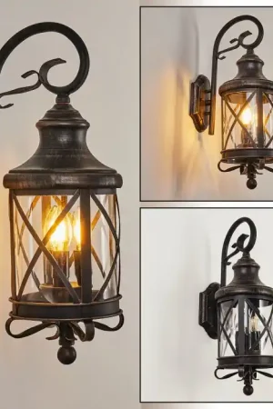 Alleen Vandaag Zurich Muurlamp Bruin, houtlook, 3-lichts