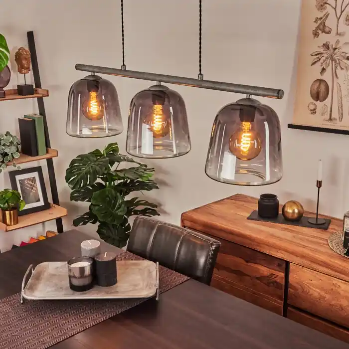 Aarburg Hanglamp Oud zilver, 3-lichts Fabrieksprijs