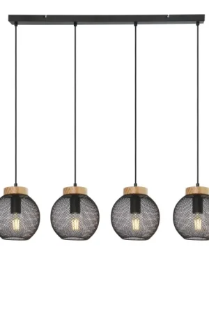 Aanbieding Globo PABLO Hanger Zwart, 4-lichts
