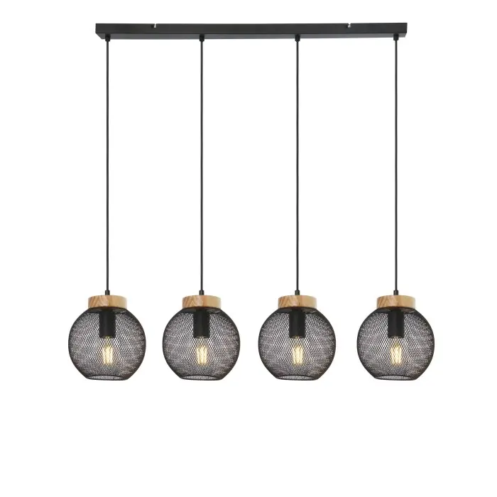 Aanbieding Globo PABLO Hanger Zwart, 4-lichts