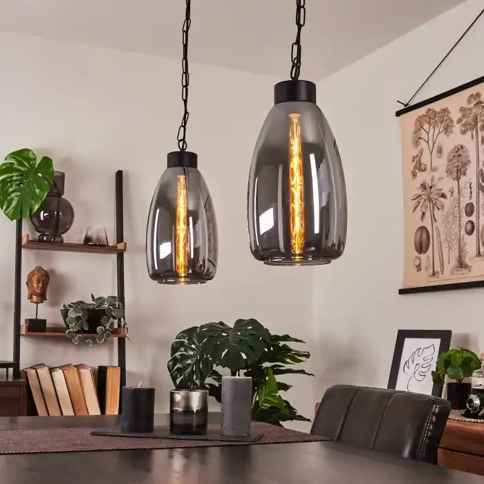 Populair Larobe Hanglamp Zwart, 2-lichts