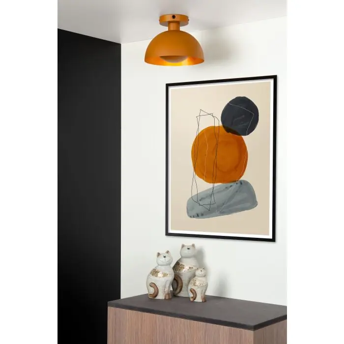 Lucide SIEMON Plafondlamp Geel, Oranje, 1-licht Lage Prijs