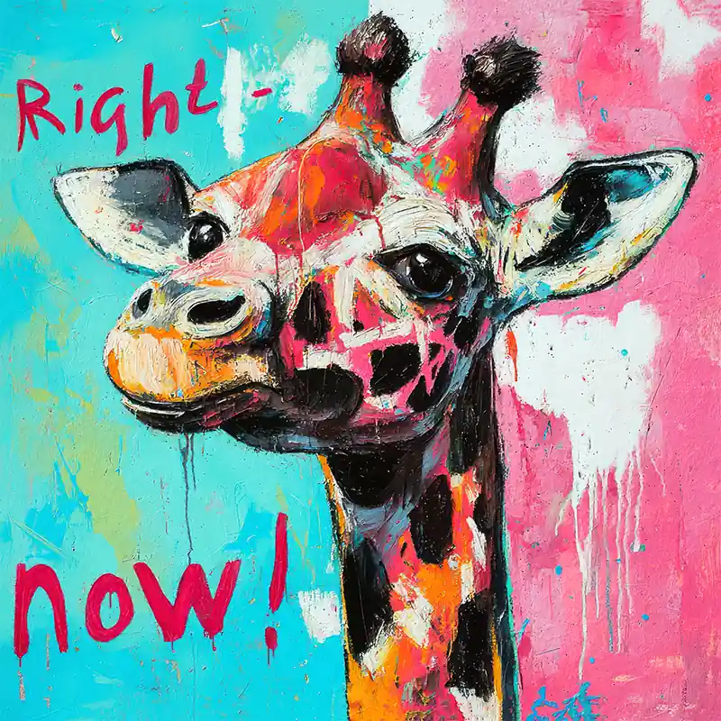 Gereduceerde Prijs Schilderij giraffe art