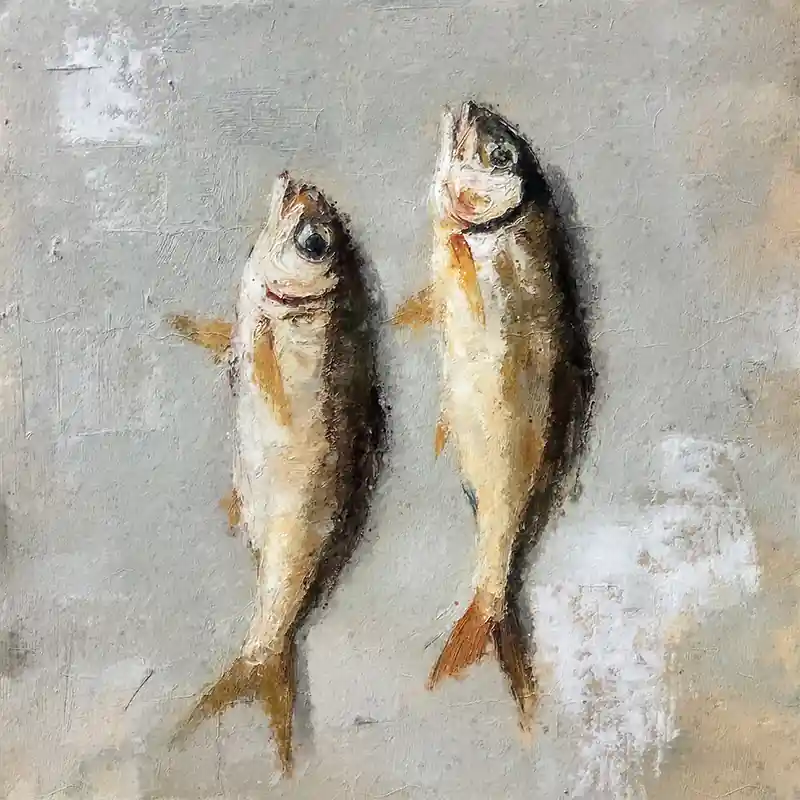 Twee vissen schilderij Laatste Kans