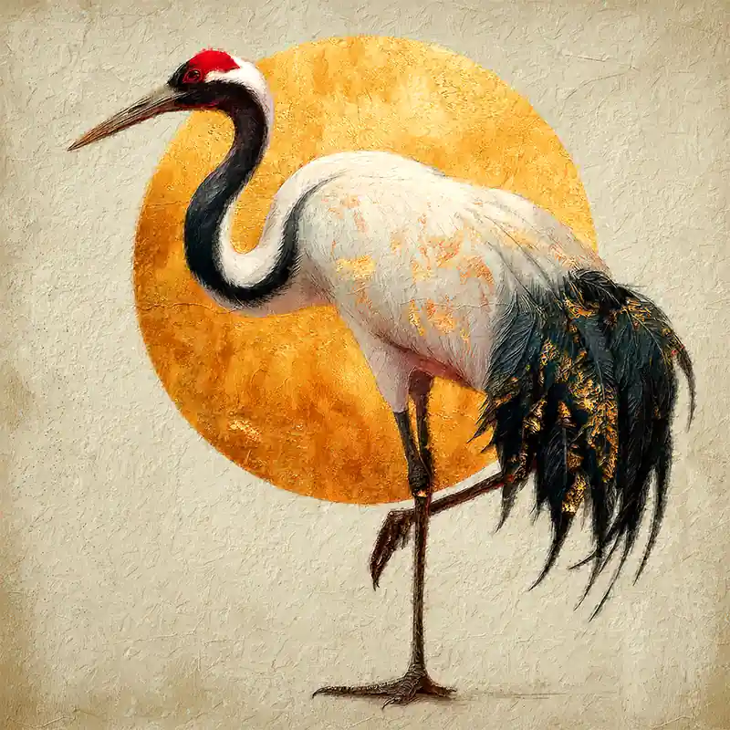 Een witte kraanvogel Dagaanbieding