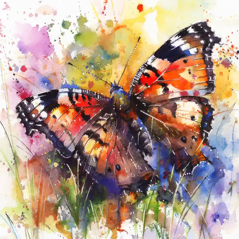 Aquarel vlinder Hoge Kwaliteit