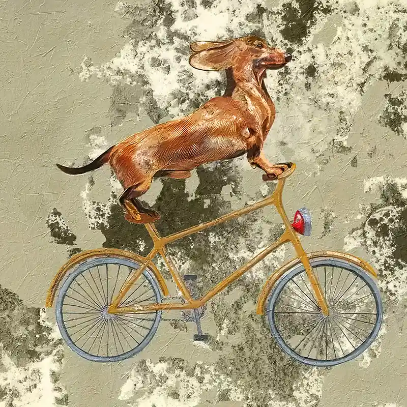 Acrobat op fiets Seizoensaanbieding