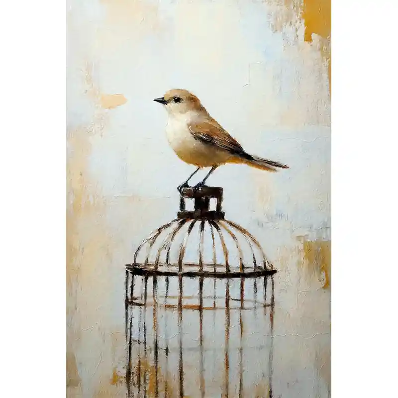 Vogel kooi schilderij Bestel Nu