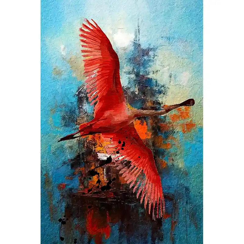Hoge Kwaliteit Abstract vliegende Flamingo