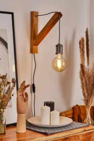Beperkt Aanbod Laveille Muurlamp Natuurlijke kleuren, Nikkel mat, 1-licht