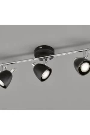 FHL-easy Gemma Plafondlamp Chroom, Zwart, 3-lichts Gecertificeerd