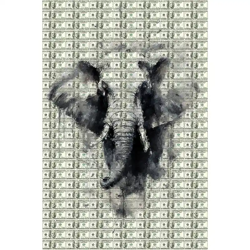 Gecertificeerd Olifant mixed media