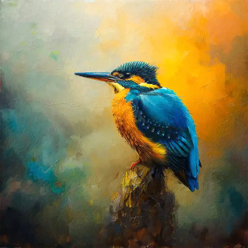 De ijsvogel schilderij Populair