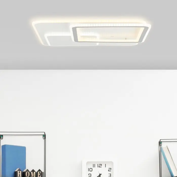 Uitverkoop Brilliant Savare Plafondlamp LED Grijs, Wit, 1-licht, Afstandsbediening