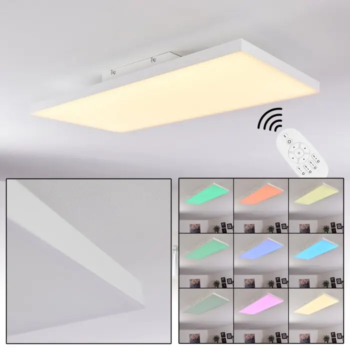 Buenaventura Plafondlamp LED Wit, 1-licht, Afstandsbediening, Kleurwisselaar Rechtstreeks Van De Fabrikant