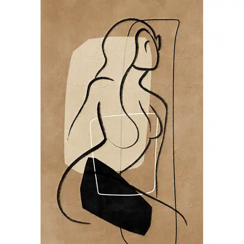Line art Vrouw Beperkt Aanbod