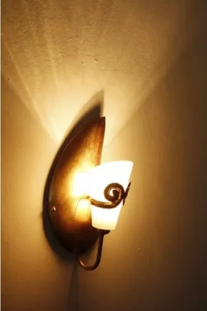 Beste Prijs Holländer DOPPIONE Muurlamp Goud, Messing, 1-licht