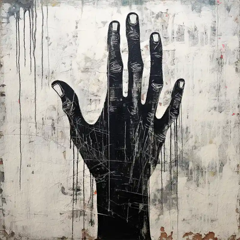 Laatste Versie Hand schilderij