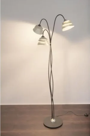 Express Levering Holländer SNAIL ONE Staande lamp Zilver, 3-lichts