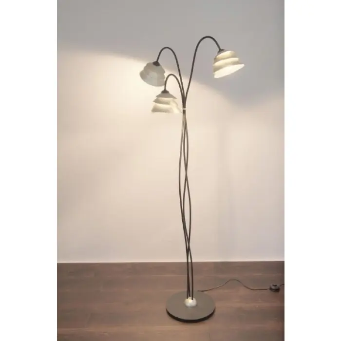 Express Levering Holländer SNAIL ONE Staande lamp Zilver, 3-lichts