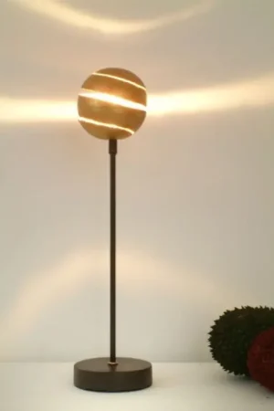 Flitsaanbieding Holländer PICCOLA PALLA Tafellamp Bruin, Goud, 1-licht